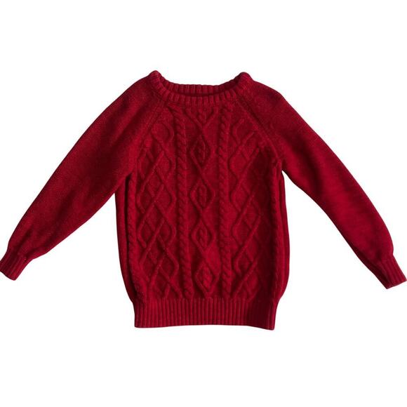 Old Navy Cable Knit Pullover Sweater Red Size 4T Toddler Unisex - Picture 1 of 6